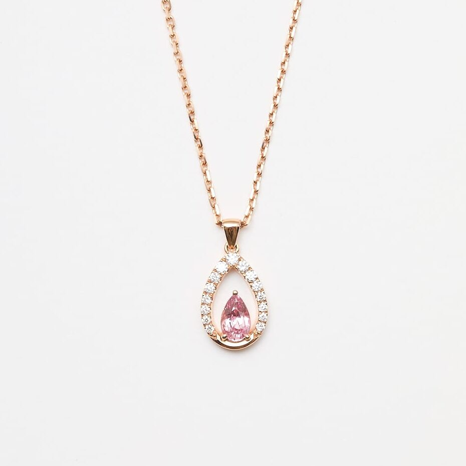 Collier Saphir Padparadscha