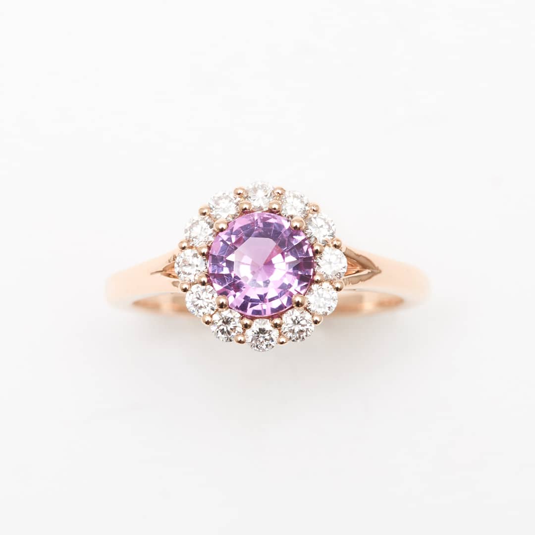 bague saphir rose