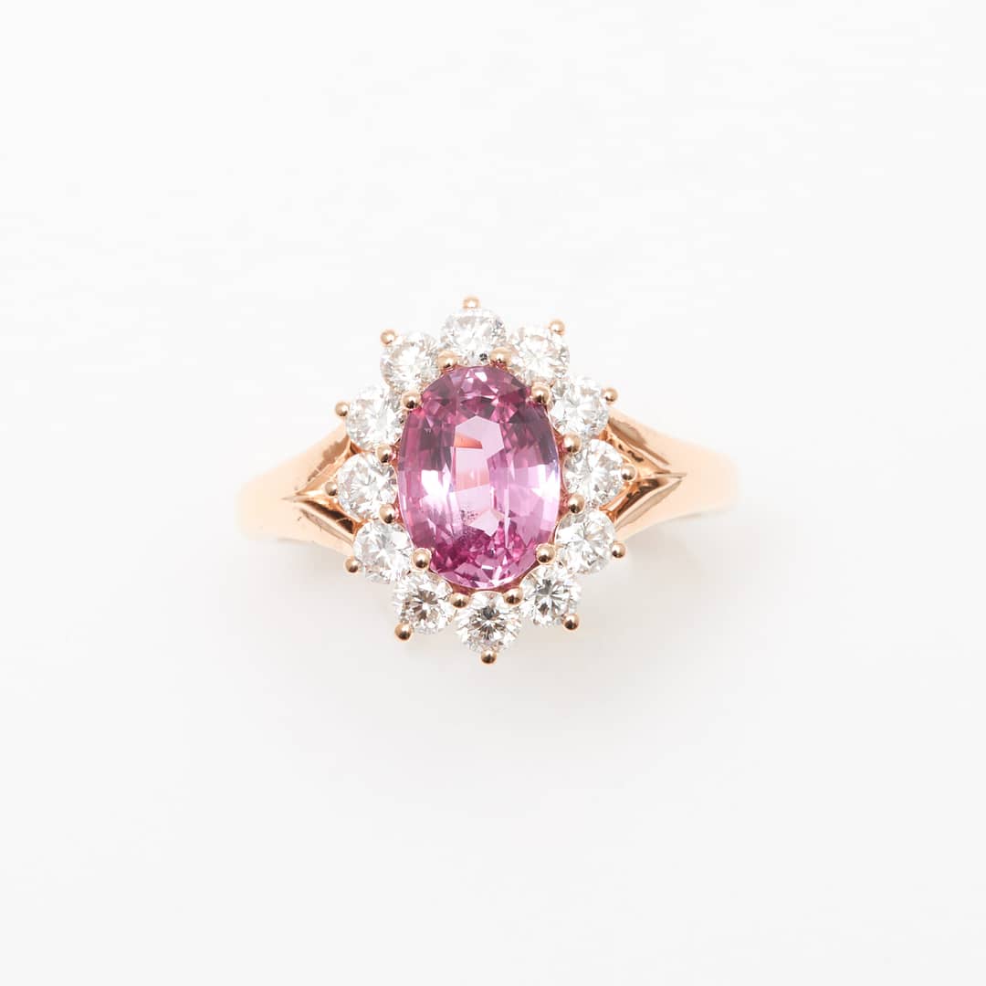 bague saphir rose