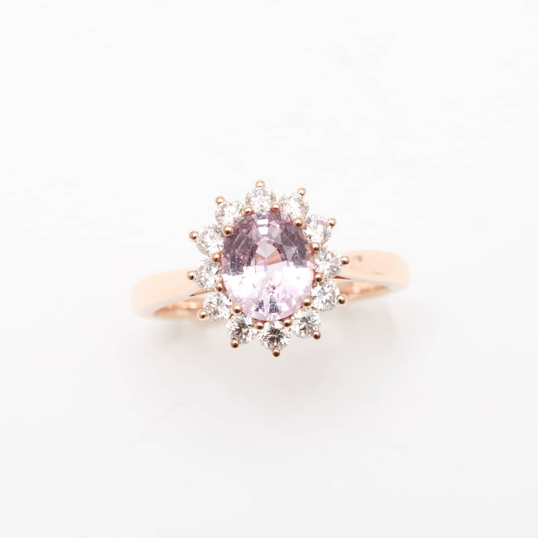 bague saphir rose