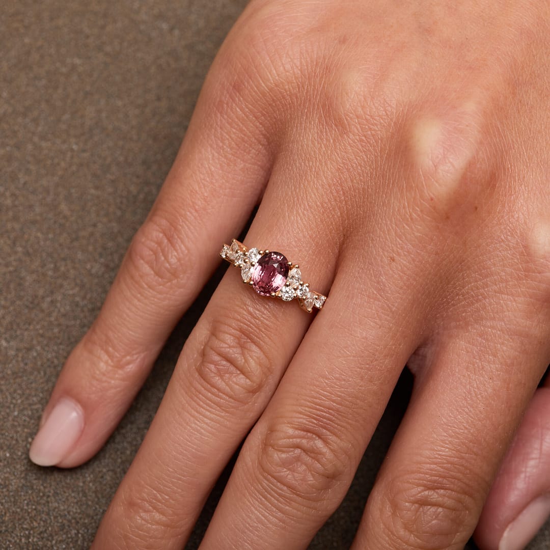 bague saphir padparadscha