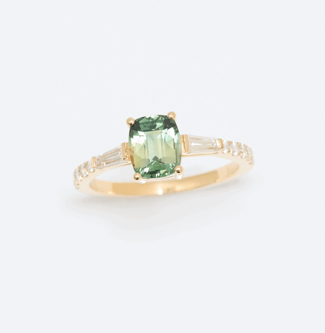 Bague Elahera - Saphir Vert 1.40 carats