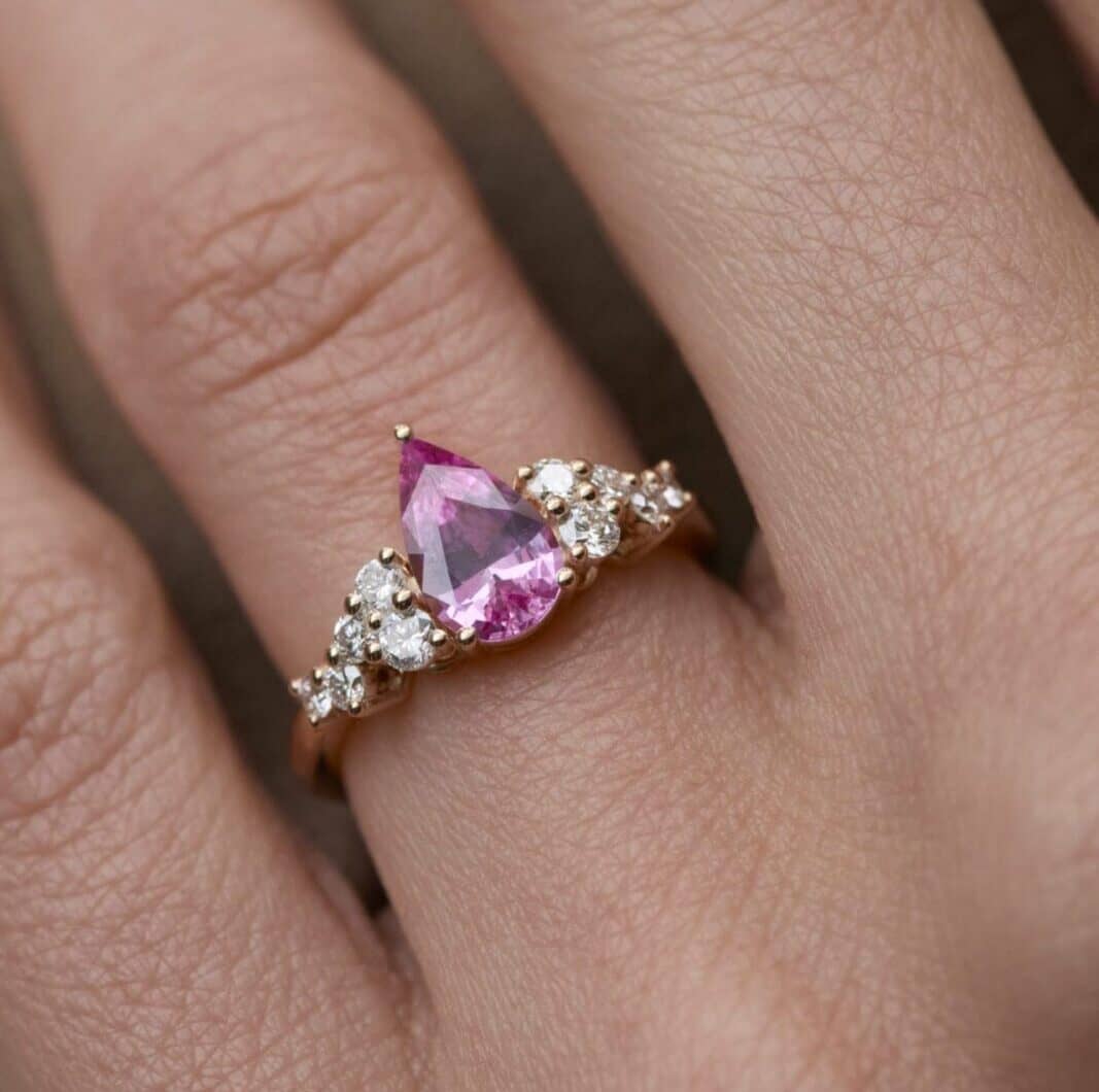 Bague saphir rose