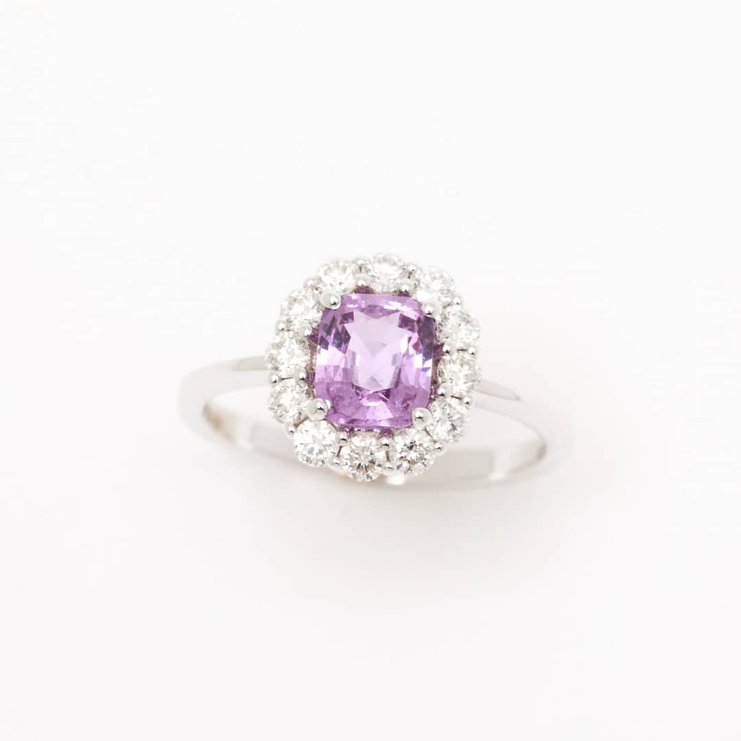 bague saphir rose