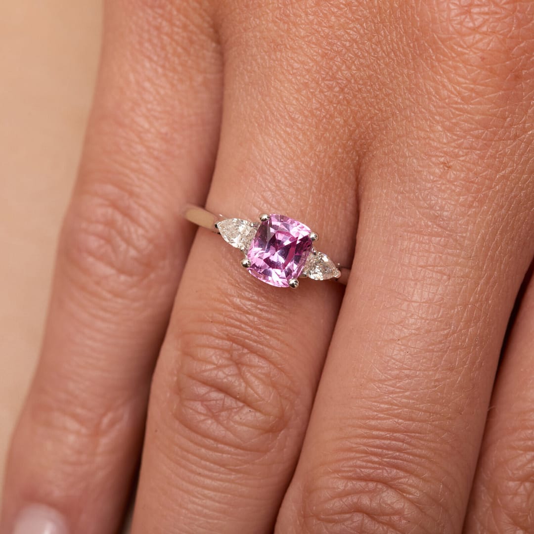bague saphir rose