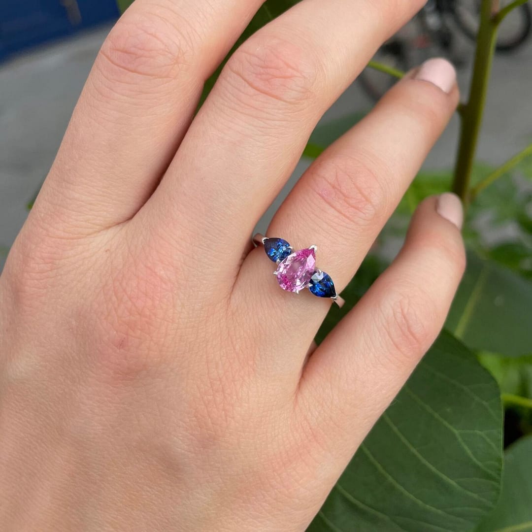 Bague Elahera – Saphir rose 1.12 carats – Image 2