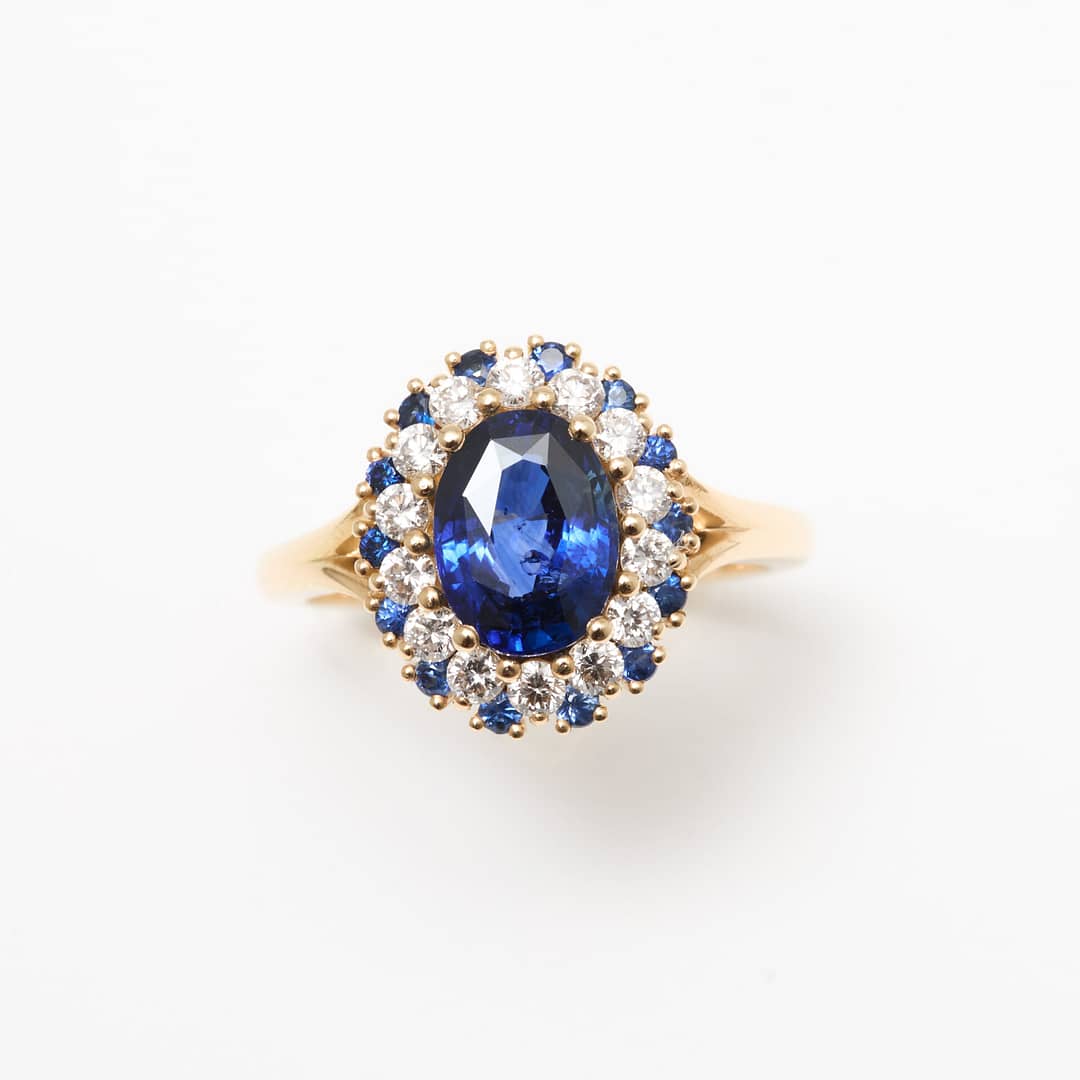 bague marguerite saphir