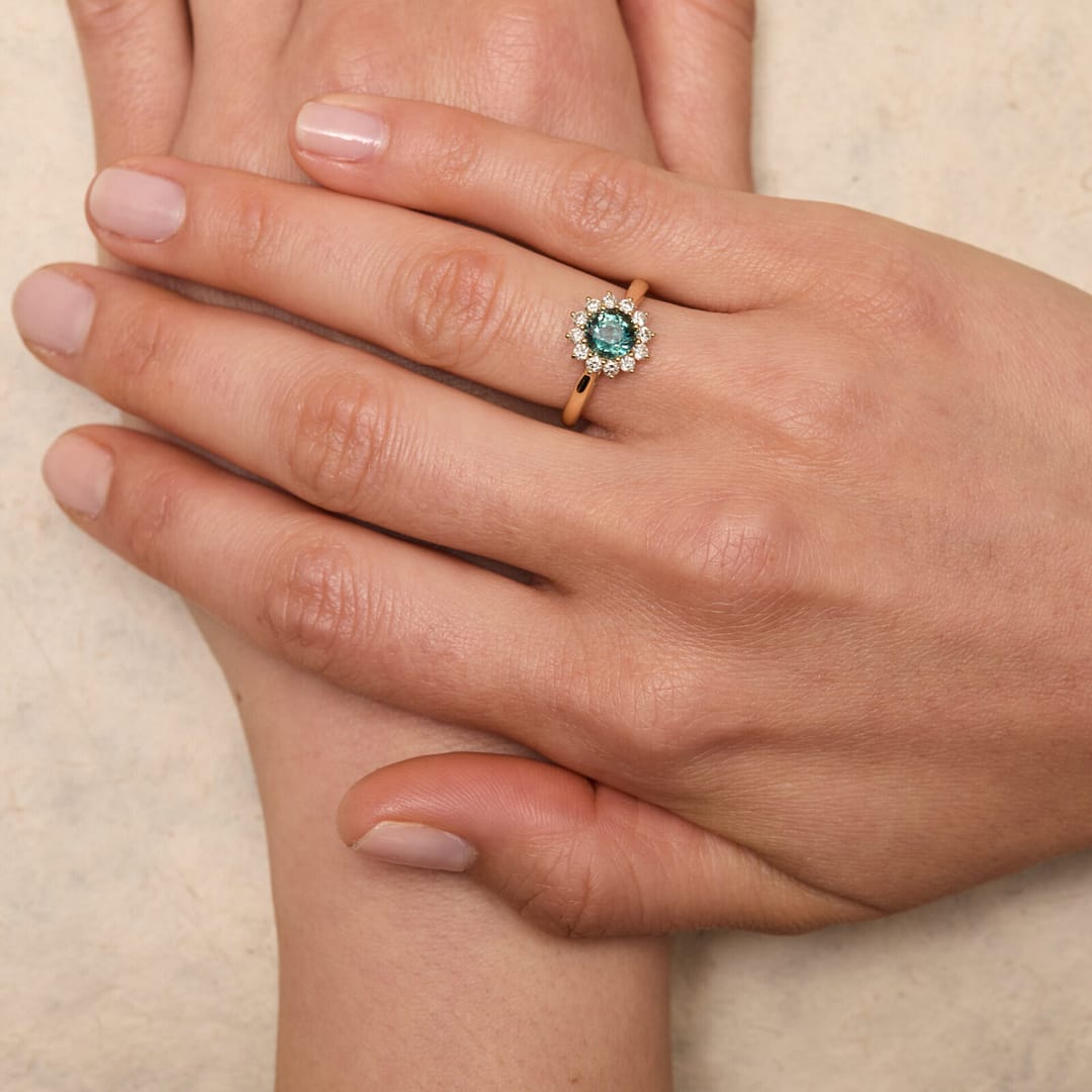 bague saphir teal
