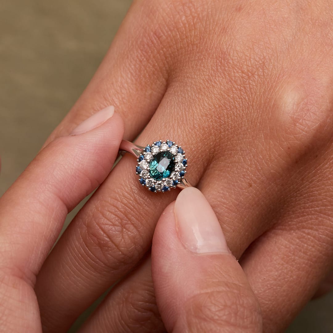 bague saphir teal