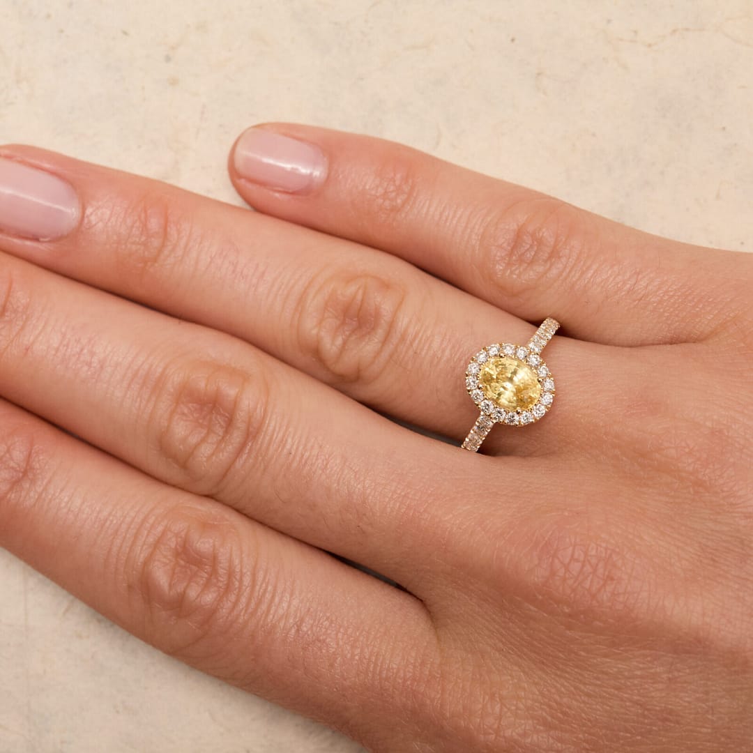 bague saphir jaune