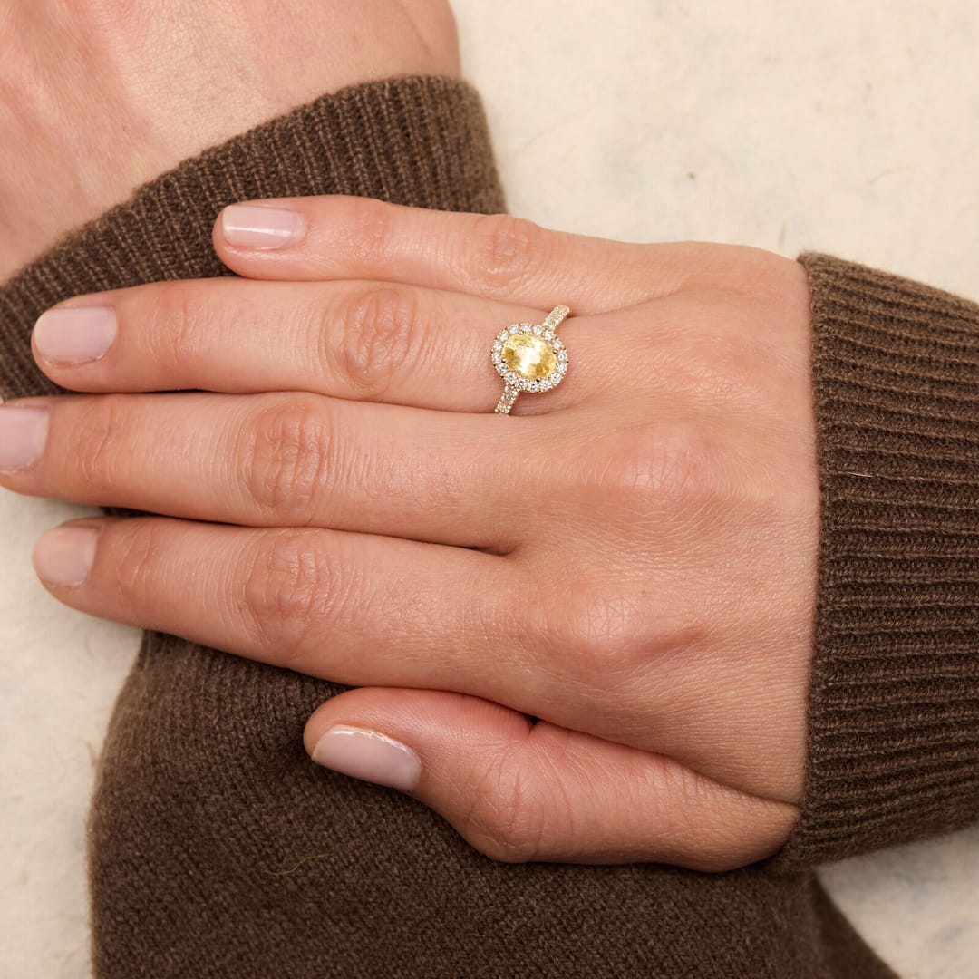 bague saphir jaune