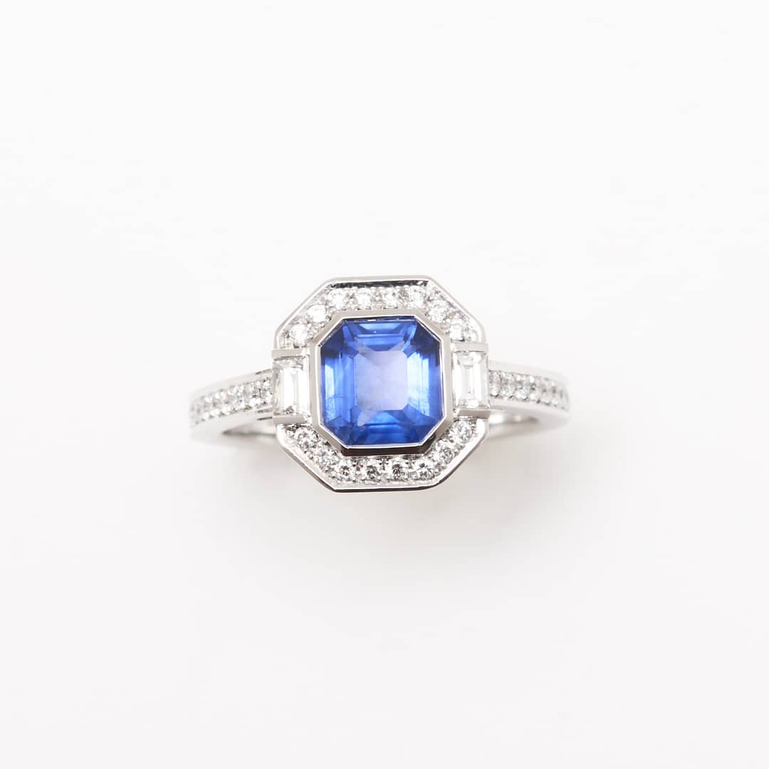 bague saphir art deco