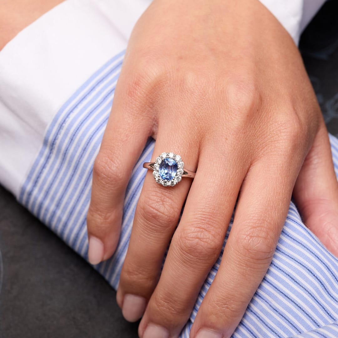 bague saphir cornflower