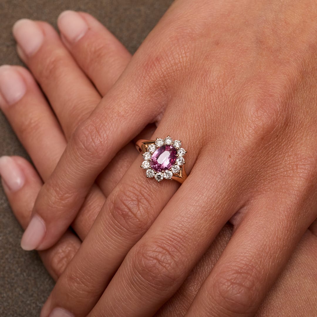 bague saphir rose