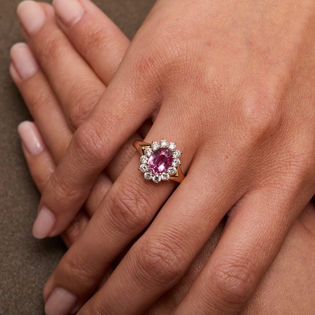 bague saphir rose