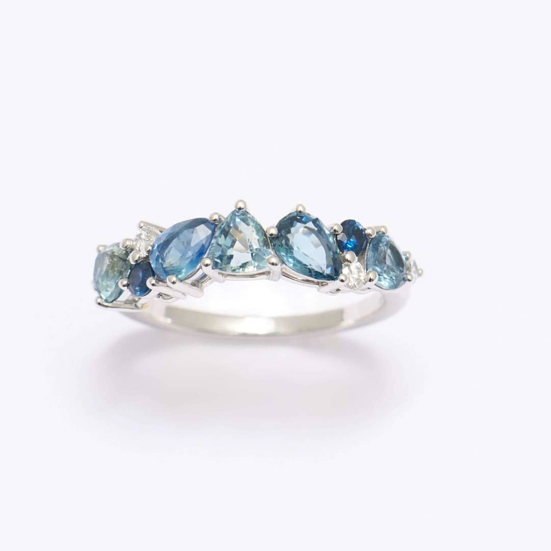 Bague Constellation - Saphir Teal Indigo 2.00 carats