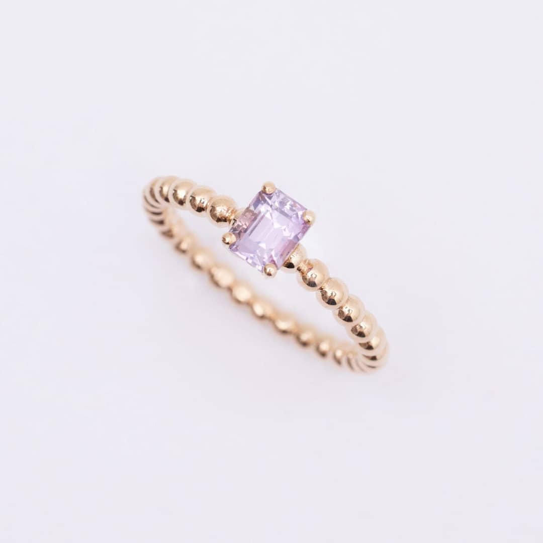 Bague Aya - Saphir Rose pastel 0.87 carats