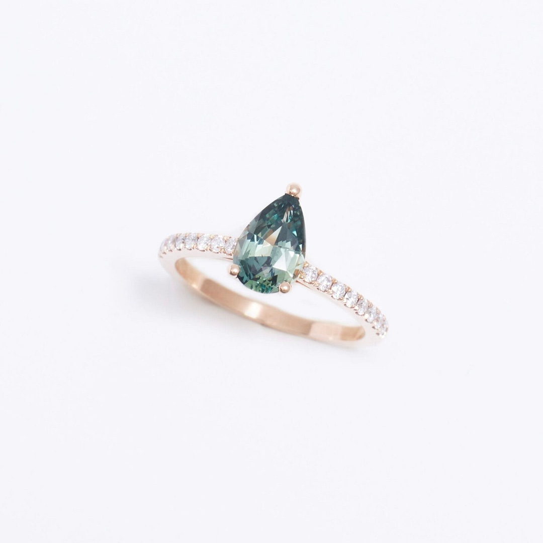 Bague Trinco - Saphir Teal 1.33 carats
