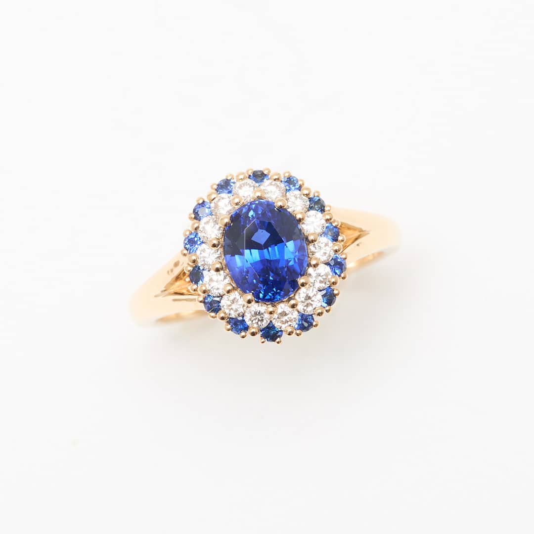bague marguerite saphir