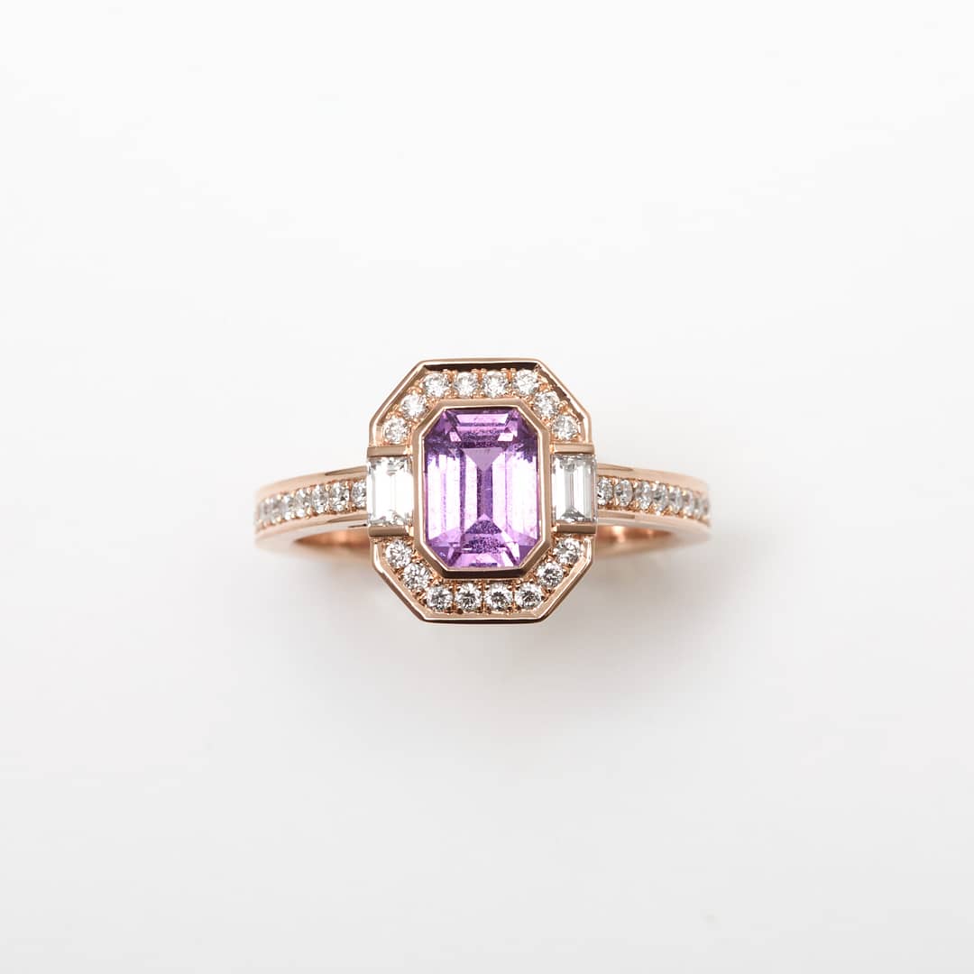 bague saphir rose