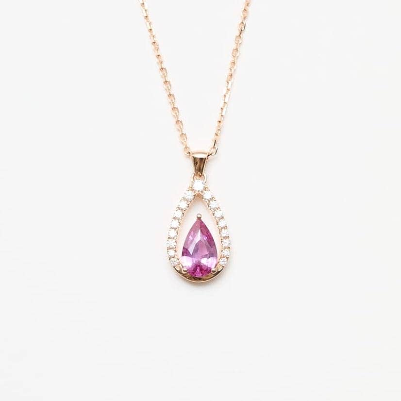 Collier Devi - Saphir Rose 1.11 carats